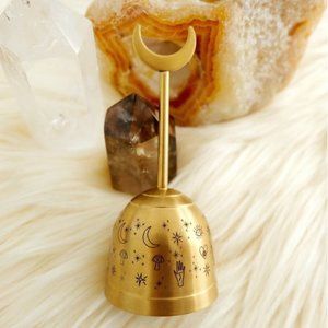 ✨ NWOT: Witch's Magic Symbols Brass Altar Bell ✨
